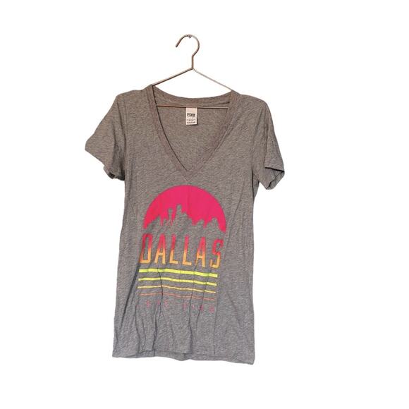 VS PINK Dallas V-Neck Short Sleeve Tee - Picture 1 of 5
